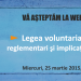 WEBINAR: Legea voluntariatului 78/2014