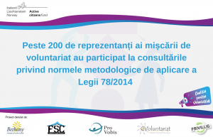 Read more about the article Legea voluntariatului 78/2014 – consultări